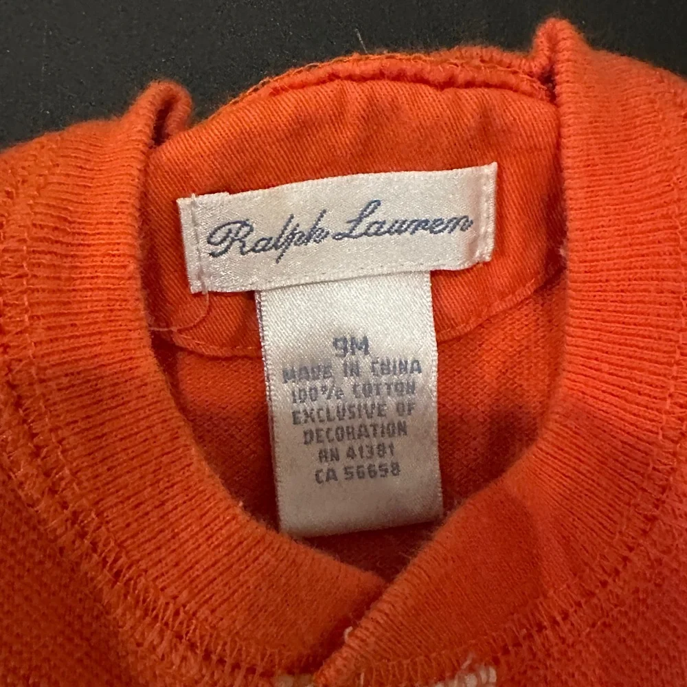 Ralph Lauren Orange Baby Bodysuit‎